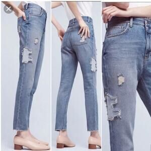 Anthropologie Pilcro Tilde High Rise Cropped Jeans Size 27"